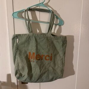 Green Merci Paris Tote Bag